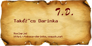 Takács Darinka névjegykártya
